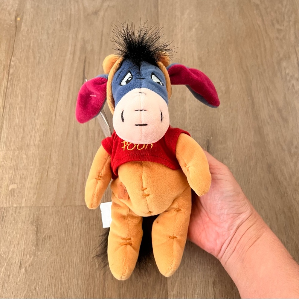 Vintage Disney Store Collection‎ Stuffed Plush Toy Eeyore As Pooh 8” NWT